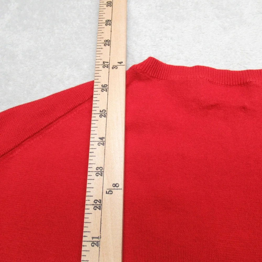 Polo Ralph Lauren Sweater Mens XL Red‎ Pima Cotton V-Neck Pullover Knit Golf